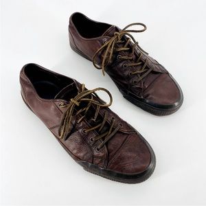 Frye Mens 11 Brown Leather lace Up Low Top Casual Shoes